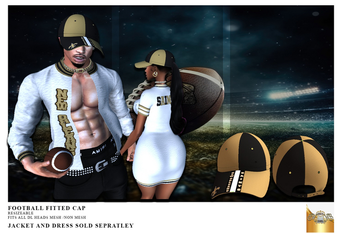 ~MM~ FOOTBALL FITTED CAP NEW ORLEANS