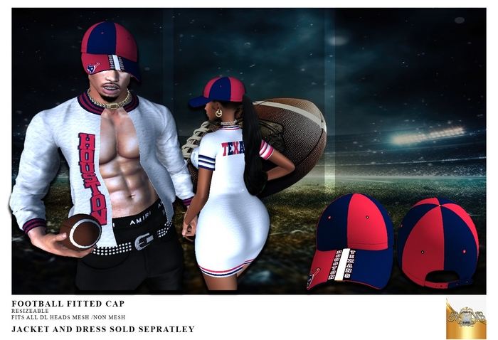~MM~ FOOTBALL FITTED CAP TEXAS TEXANS