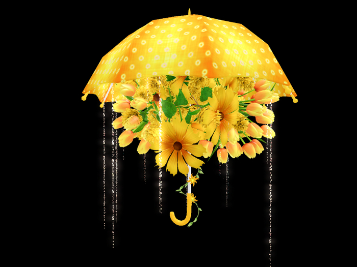 MC Springtime Floral Umbrella Yellow Set