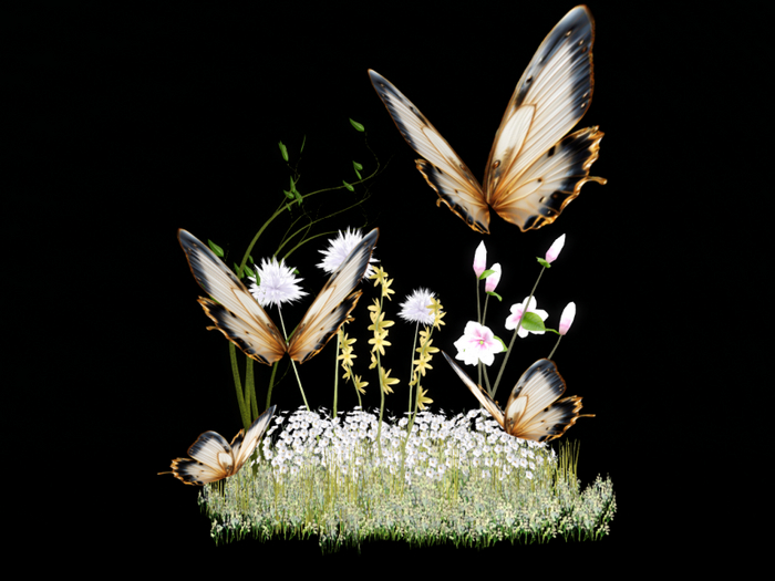 MC Spring Fantasy Butterflies Cream Set