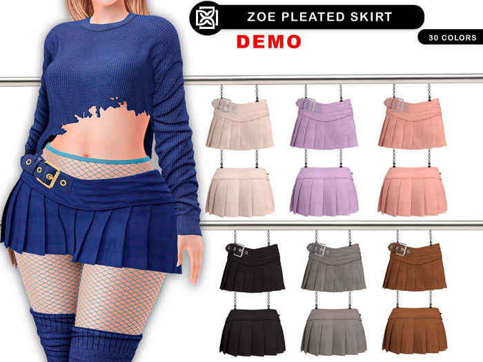 Addams - Zoe - Pleated Skirt #DEMO