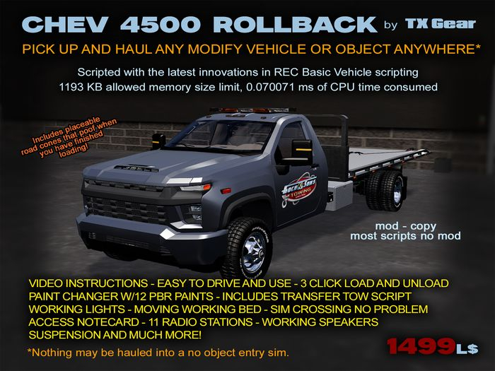 TX GEAR CUSTOM 4500 ROLLBACK v1.0