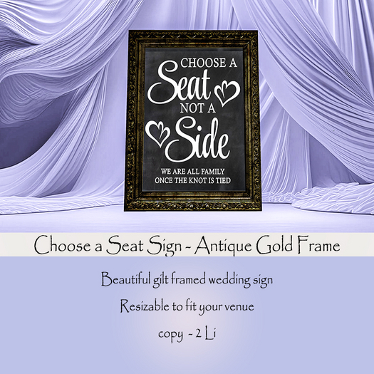 Choose a Seat - Antique Gold Frame