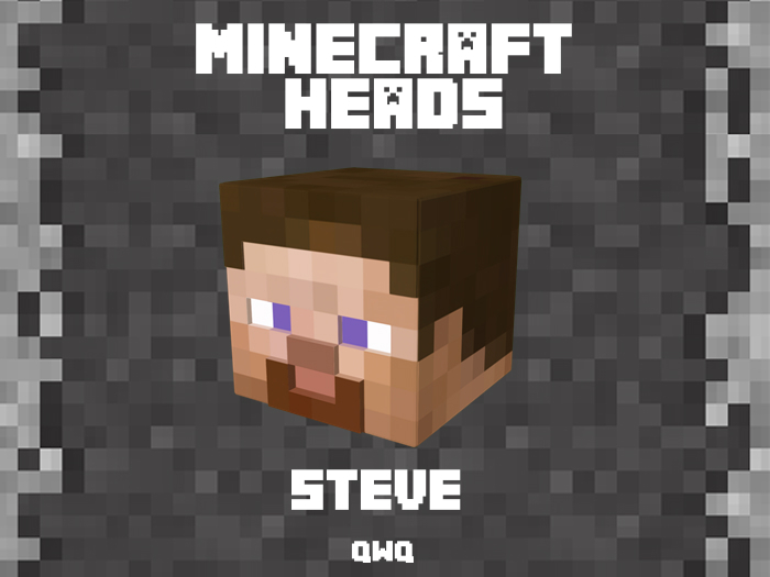 QwQ - Minecraft Steve Head