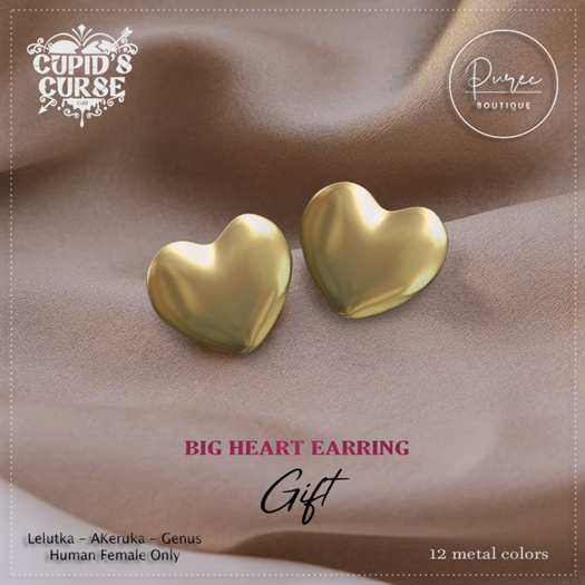 [PUREC] Big Heart earring GIFT