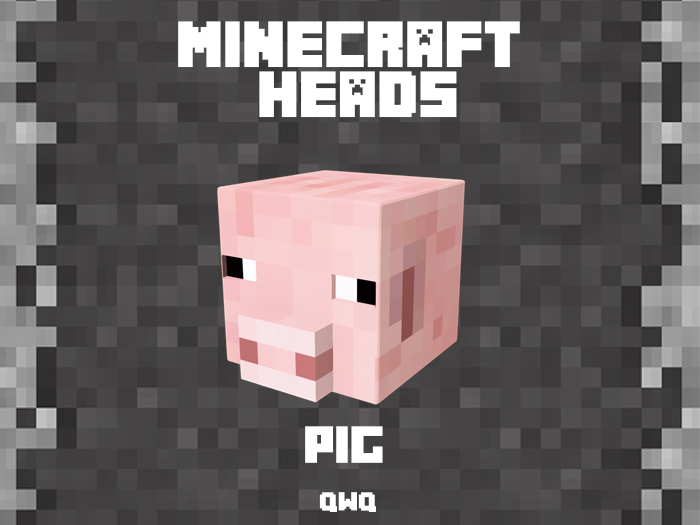 QwQ - Minecraft Pig Head 