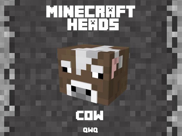 QwQ - Minecraft Cow Head