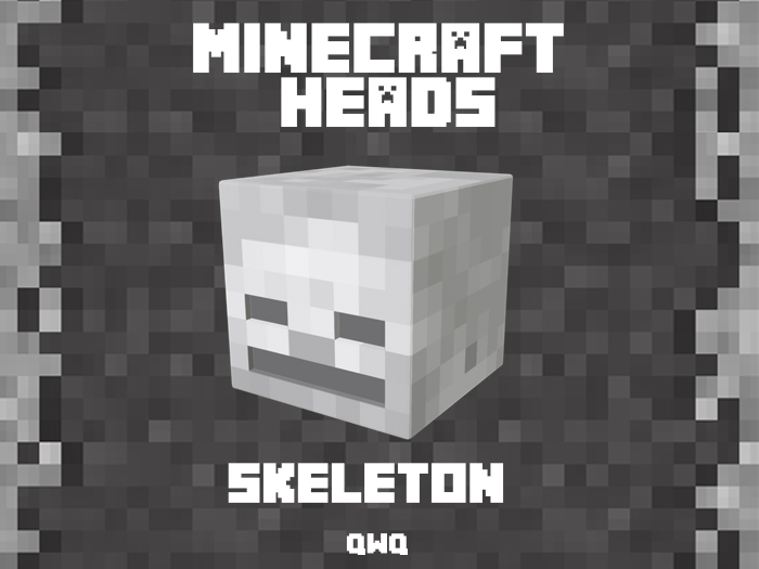 QwQ - Minecraft Skeleton Head