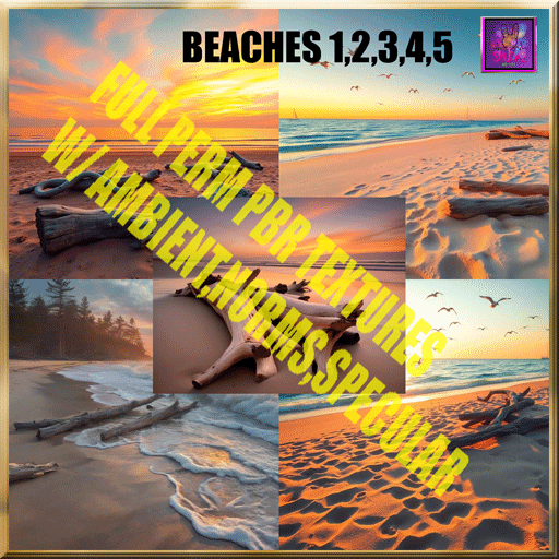 BEACHES  SET OF 5 TEXTURES/MAPS