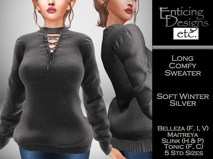 *ED Long Comfy Sweater - Silver