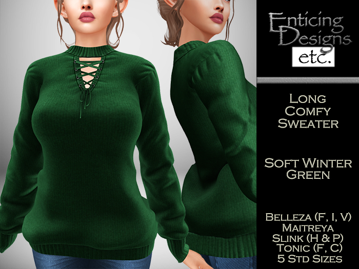 *ED Long Comfy Sweater - Green
