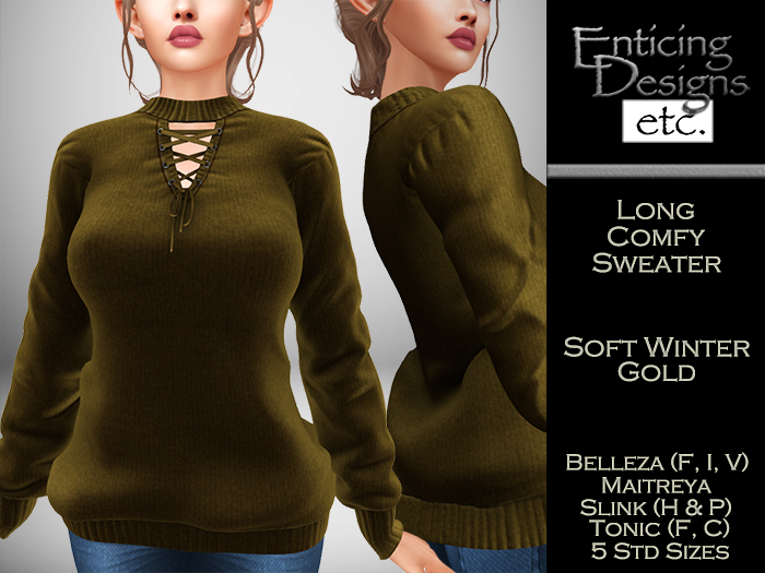*ED Long Comfy Sweater - Gold