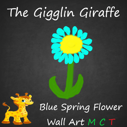 Blue Spring Flower Wall Art