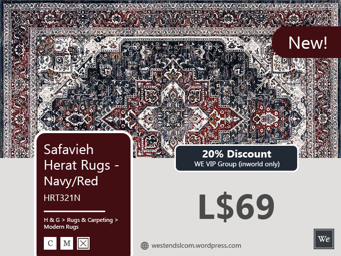 Safavieh Herat Rugs - Navy/Red