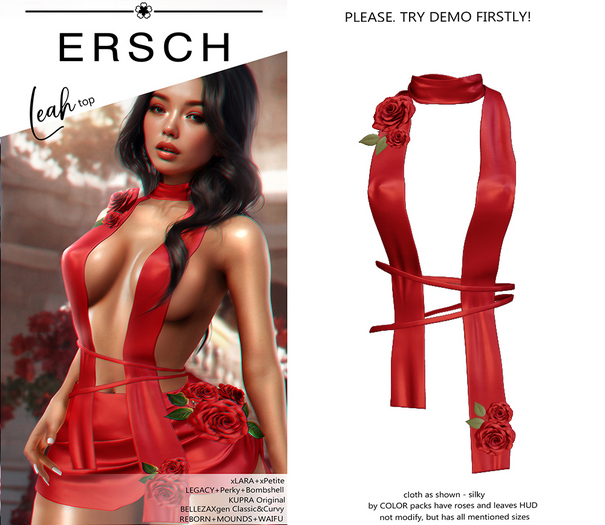 ERSCH - Leah top -red-