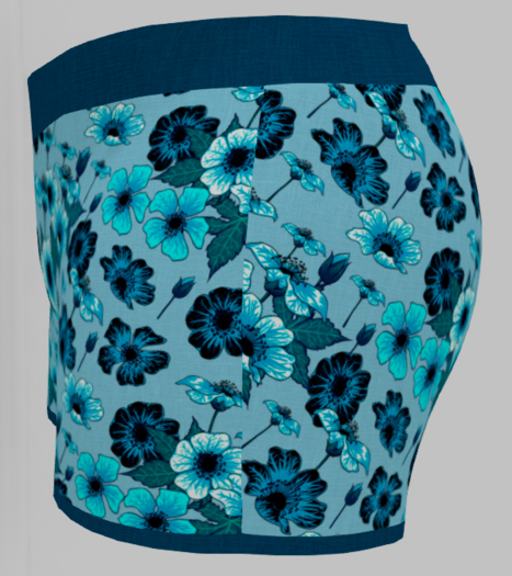 NiLu Store -Boxer - Light Blue Roses - BOXED