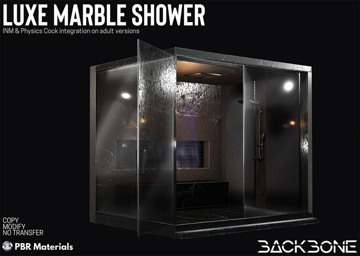 BackBone Luxe Marble Shower - PG