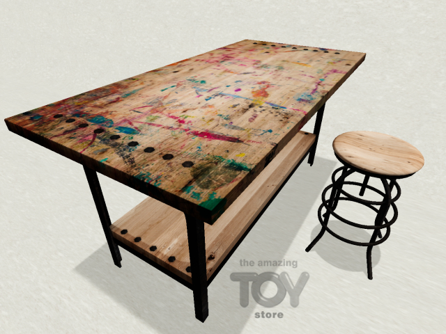 *AF* Art Studio Table RARE + Stool Rare