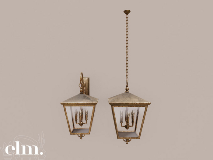 Elm. Brielle Decor//Lanterns [Gold]