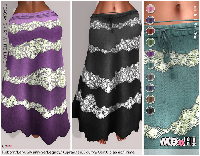 MOoH! Demo Teagan skirt white lace (Add)