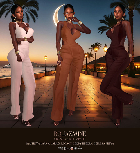 BQ::Jazmine Cross Back Jumpsuit:: DEMOS