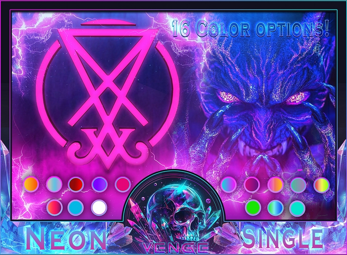 VENGE - Neon Sign - 'Sigil Of Lucifer' 