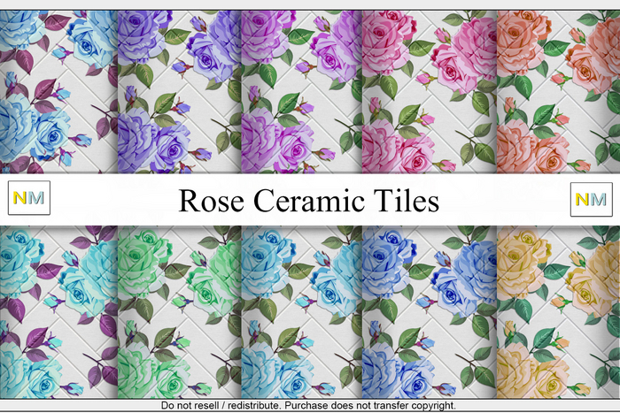 Rose Ceramic Tiles Textures NM