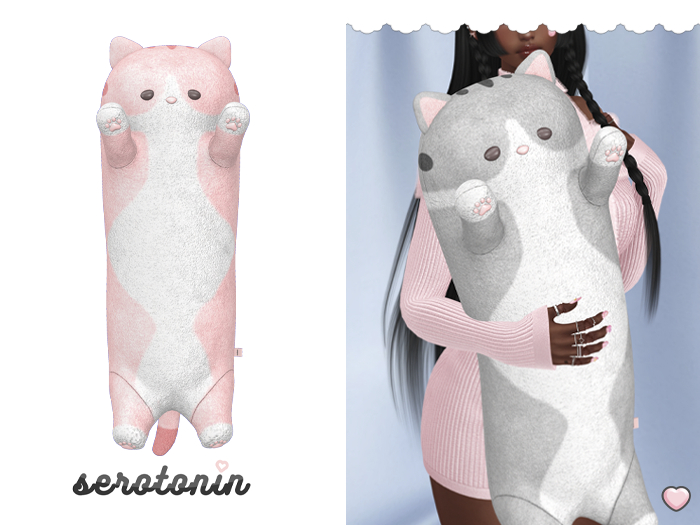 serotonin. long kitty plush : pink
