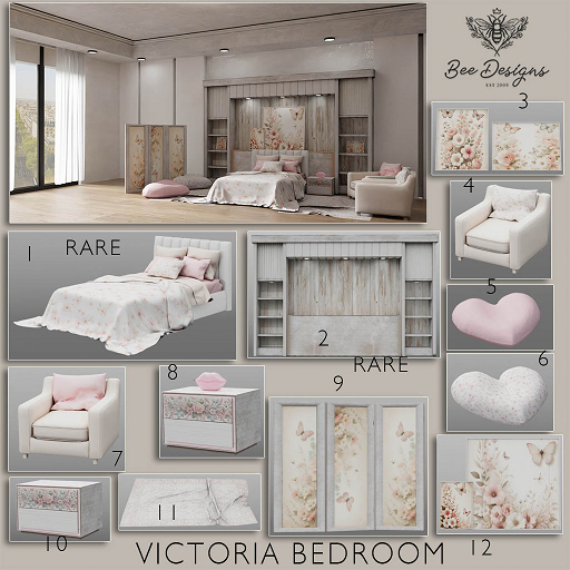 02 Bee Designs Victoria bedroom RARE