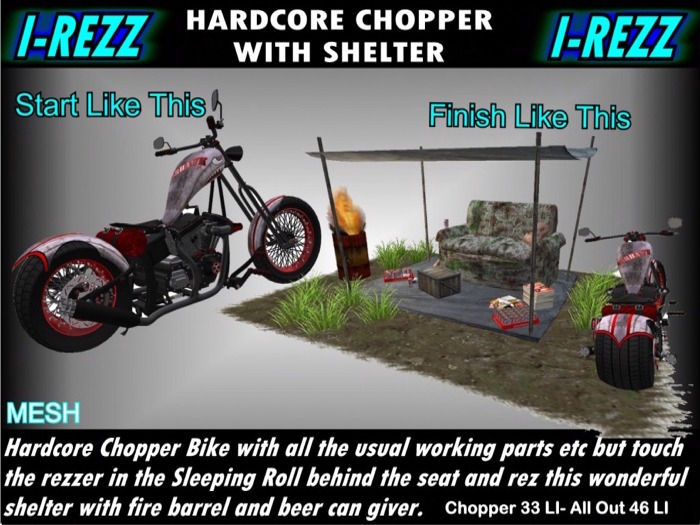 I-REZZ HARDCORE CHOPPER SHELTER