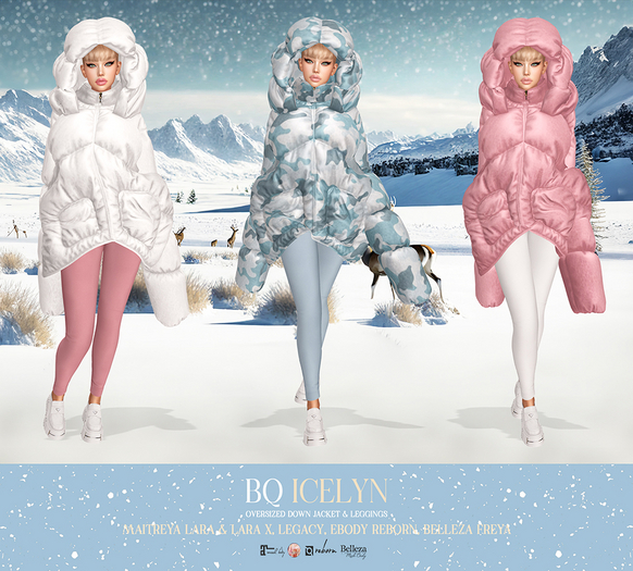 BQ::Icelyn Oversized Down Jacket:: Red