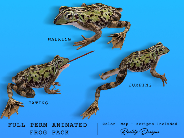 Full Perm Quality Animated Frog Pack Mesh