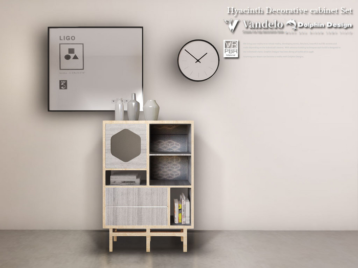[Dolphin Design]Hyacinth Decorative cabinet Set