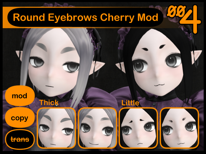004 - Round Eyebrows Cherry MOD appliers