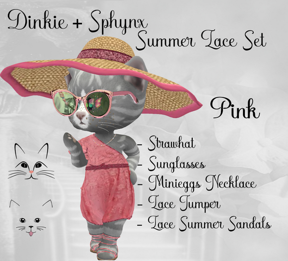 *LP* DINKIE Summer Lace Doddle PINK
