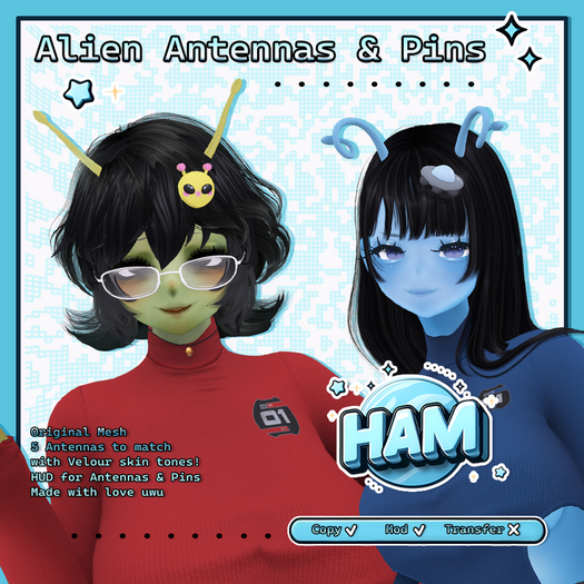 HAM. Alien Antennas & Pins