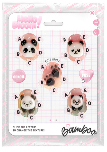 BLOOM - BAMBOO PANDA NAILS [CUTE SHORT] eBODY