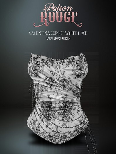 POISON ROUGE Valentina Corset White Lace 