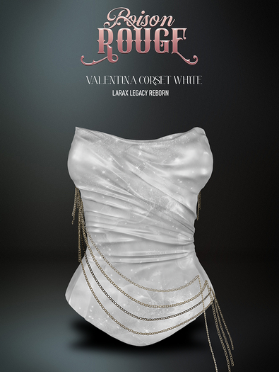 POISON ROUGE Valentina Corset White