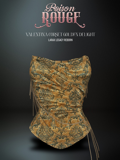 POISON ROUGE Valentina Corset Golden Delight 