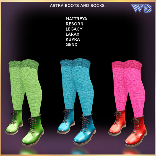 WAD DESIGNS ASTRA BOOTS AND SOCKS
