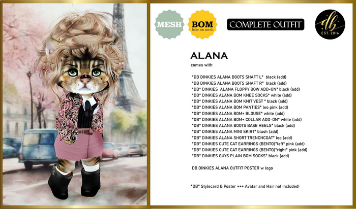 *DB* DINKIES ALANA OUTFIT*