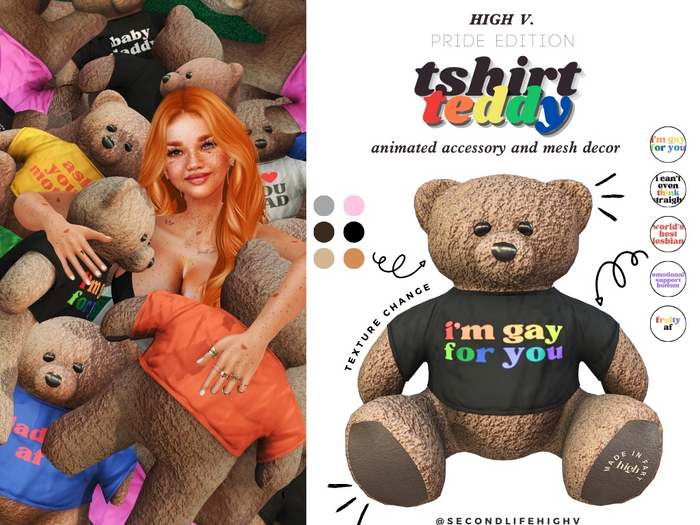 [high v.] Tshirt Teddy - Pride Edition