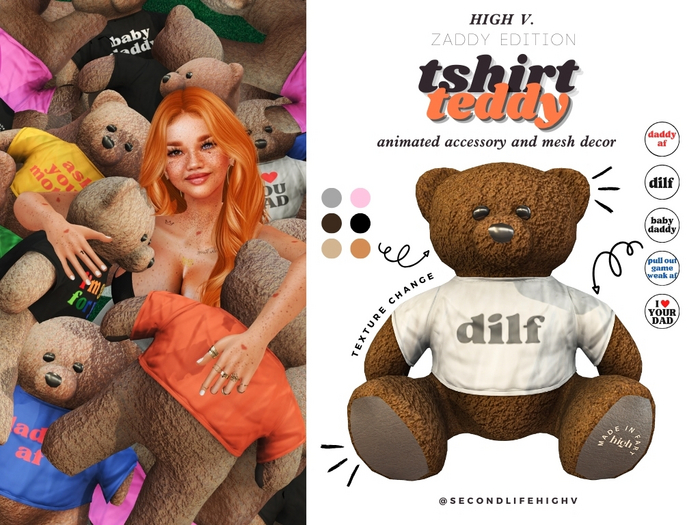 [high v.] tshirt teddy zaddy edition unpacker