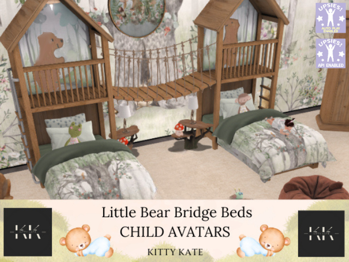 {KK} Little Bear Bridge Beds ~ For Child Avatars - Updated with Upsies Autoplay