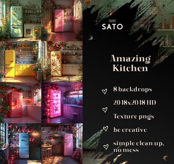SATO - Amazing Kitchen backdrops (UNPACK)