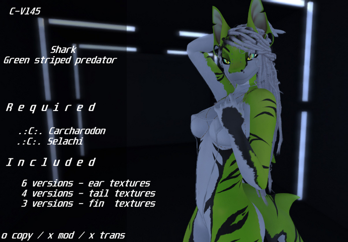 Green  Shark-striped predator