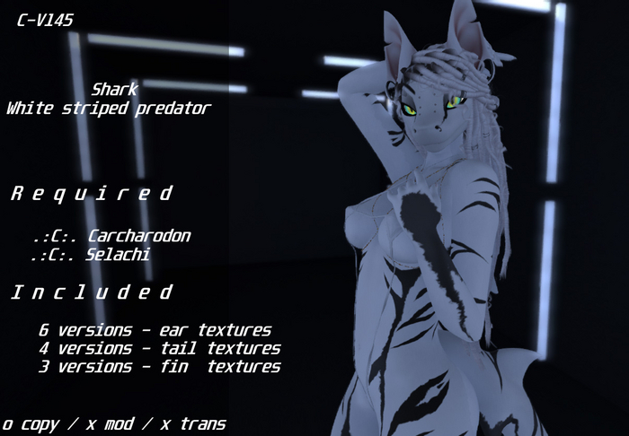 White Shark-striped predator