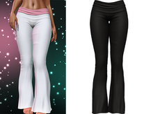Flo Rolled Flare Pants [Black] - Maitreya LaraX • PetiteX • eBody Reborn • Legacy Yoga Bottoms
