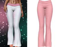 Flo Rolled Flare Pants [Light Pink] - Maitreya LaraX • PetiteX • eBody Reborn • Legacy Yoga Bottoms